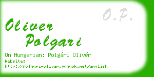 oliver polgari business card