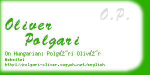 oliver polgari business card